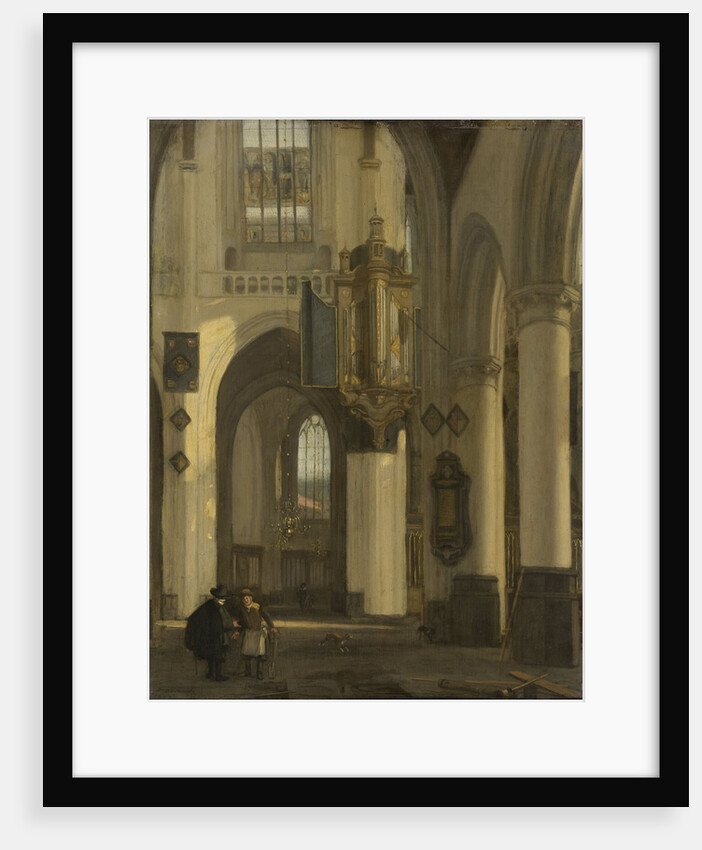Interior of a Protestant Gothic Church with Motifs from the Old and New Church in Amsterdam by Emanuel de Witte