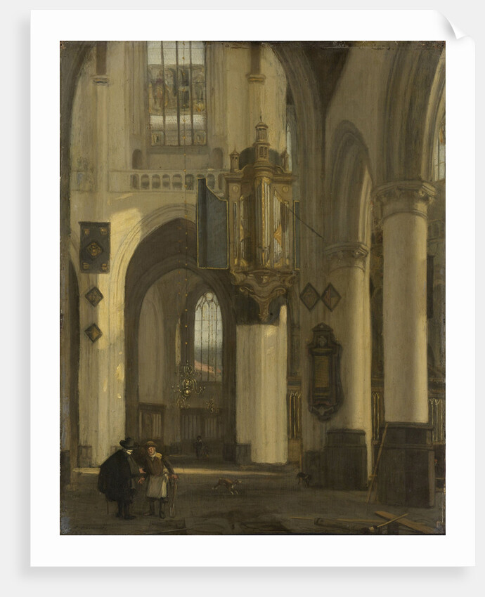 Interior of a Protestant Gothic Church with Motifs from the Old and New Church in Amsterdam by Emanuel de Witte
