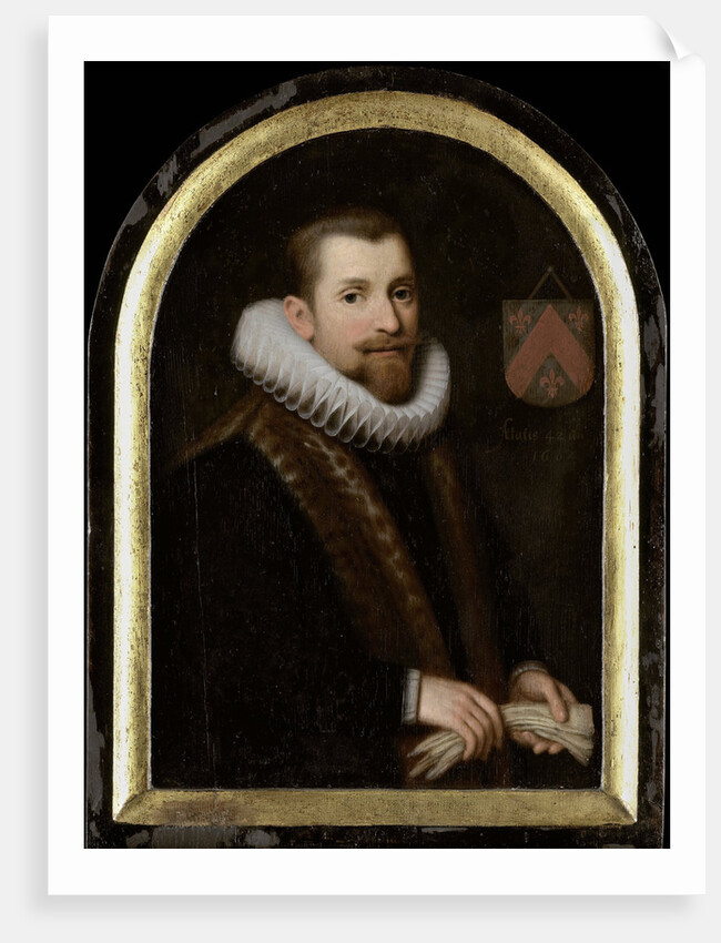 Portrait of Floris Gerritsz Overrijn van Schoterbosch by Cornelis Engelsz.