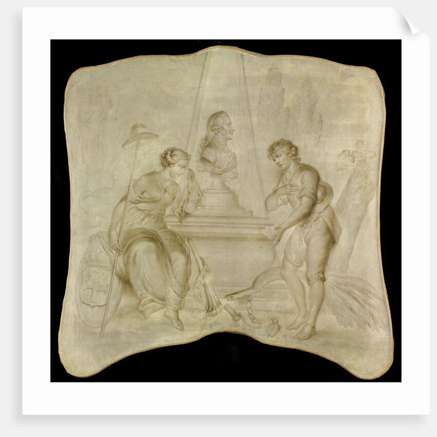 Peace and Patriotism Mourning on the Tomb of Joan-Derk, Baron van der Capellen tot den Pol by Circle of Hendrik Willem Schweickhardt