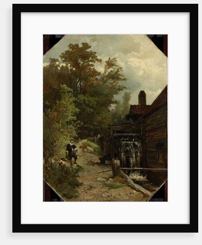 Jacob van Ruisdael Sketching a Watermill by Albert Gerard Bilders