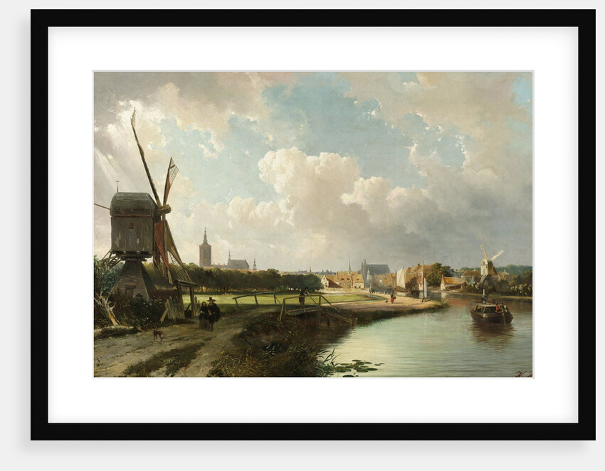View of The Hague from the Canal called the Delftsche Vaart in the 17th Century, Cornelis Springer by Kasparus Karsen