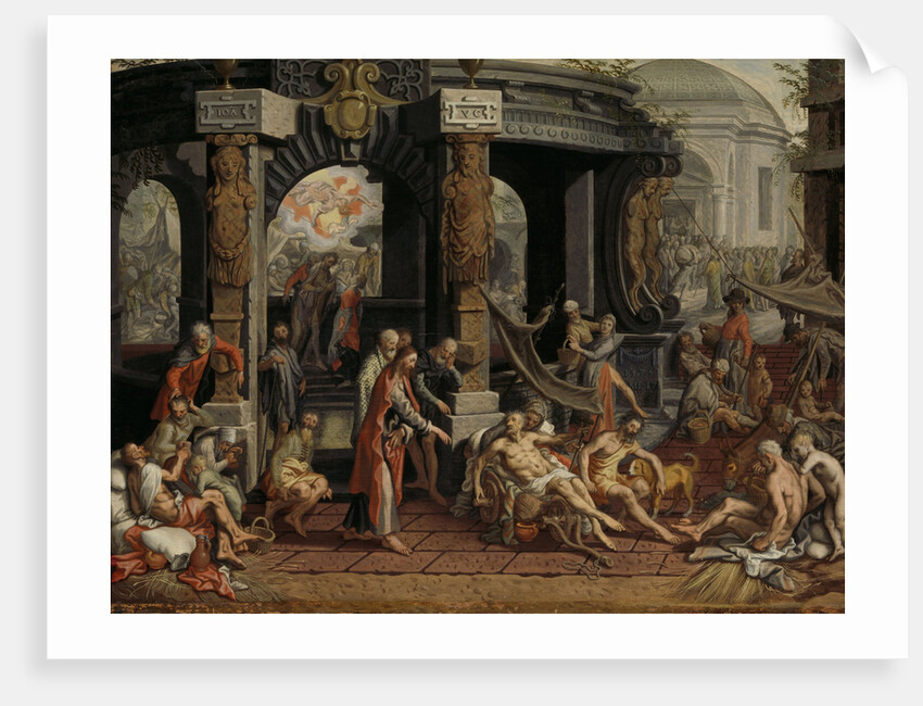 The Healing of the Paralytic, Pool of Bethesda by Pieter Aertsen