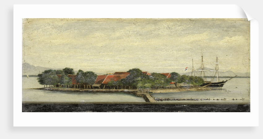 View of the island Kuiper in the bay of Batavia Jakarta Indonesia by Jacob Pieter Mercier
