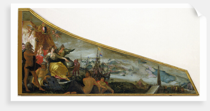 Harpsichord Lid showing an Allegory of Amsterdam as the Center of World Trade by Firma Ruckers