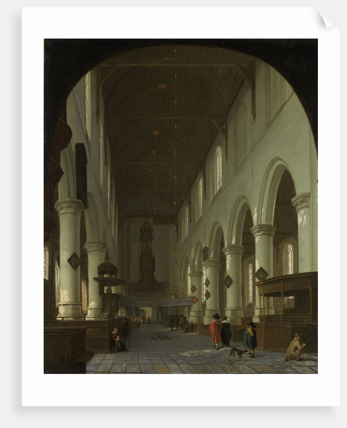 Interior of the Oude Kerk in Delft from the Choir toward the Portal by Cornelis de Man