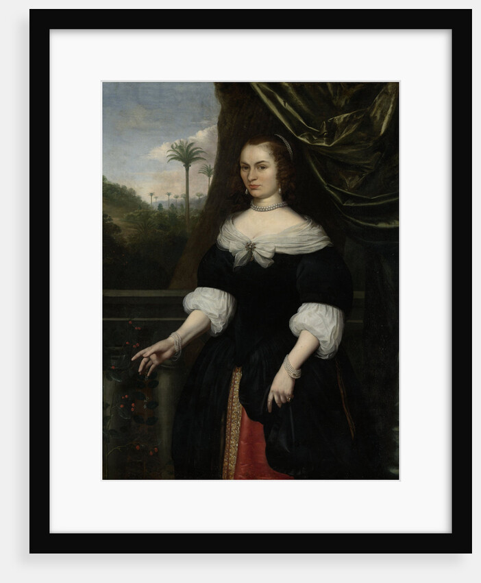 Portrait of Dina Lems, Wife of Jan Valckenburgh by Daniel Vertangen