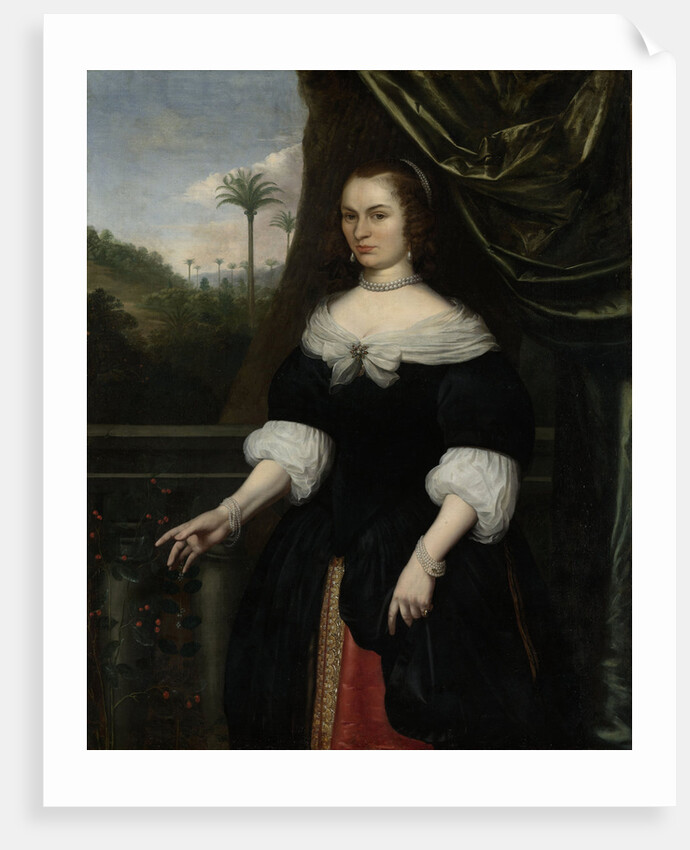 Portrait of Dina Lems, Wife of Jan Valckenburgh by Daniel Vertangen