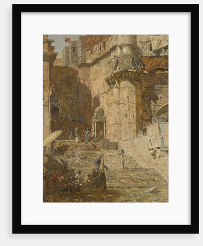 Benares, Banaras or Kashi, an Indian city on the banks of the Ganga in Uttar Prades, India 1913 by Marius Bauer