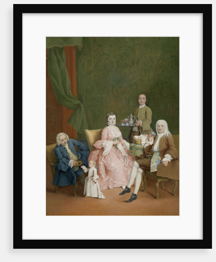 Portrait of a Venetian Family with a Manservant Serving Coffee by Pietro Longhi