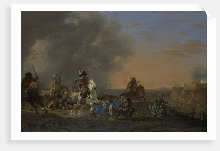Cavalry Charge at Sunset by Jan Asselijn