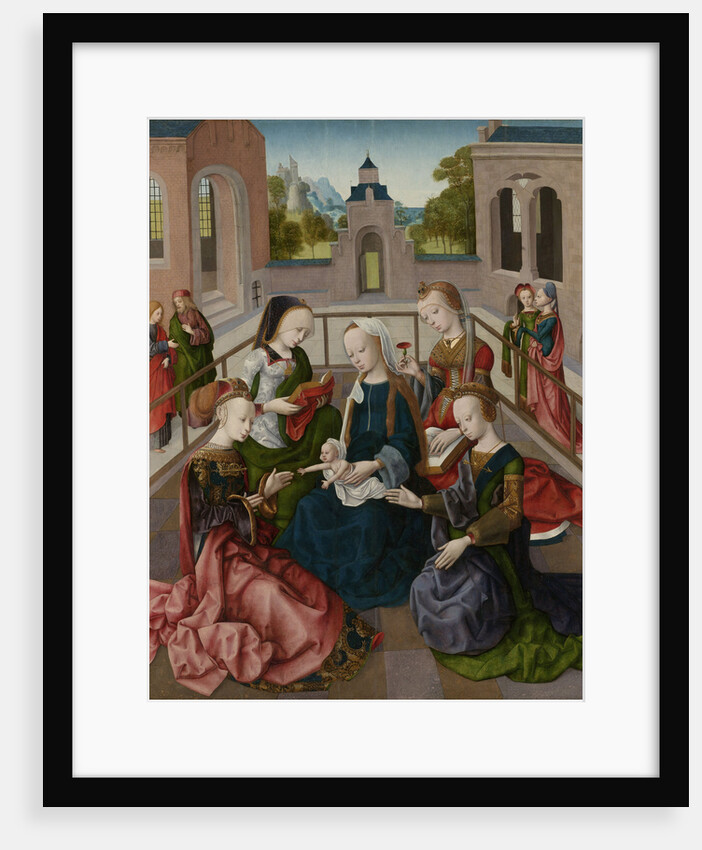 The Virgin and Child with Four Holy Virgins by Master of the Virgo inter Virgines