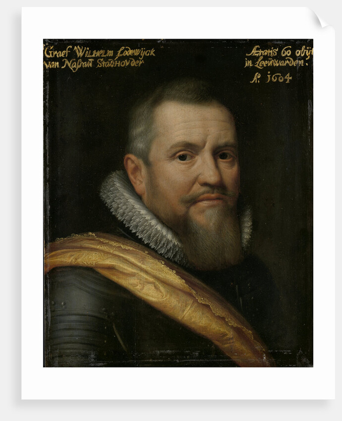 Portrait of Count William-Louis of Nassau, nicknamed Our Father in West Frisian by Workshop of Michiel Jansz van Mierevelt