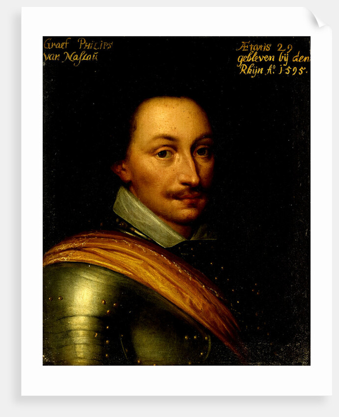 Portrait of Philip, Count of Nassau, Governor of the Town of Nijmegen The Netherlands by Anonymous