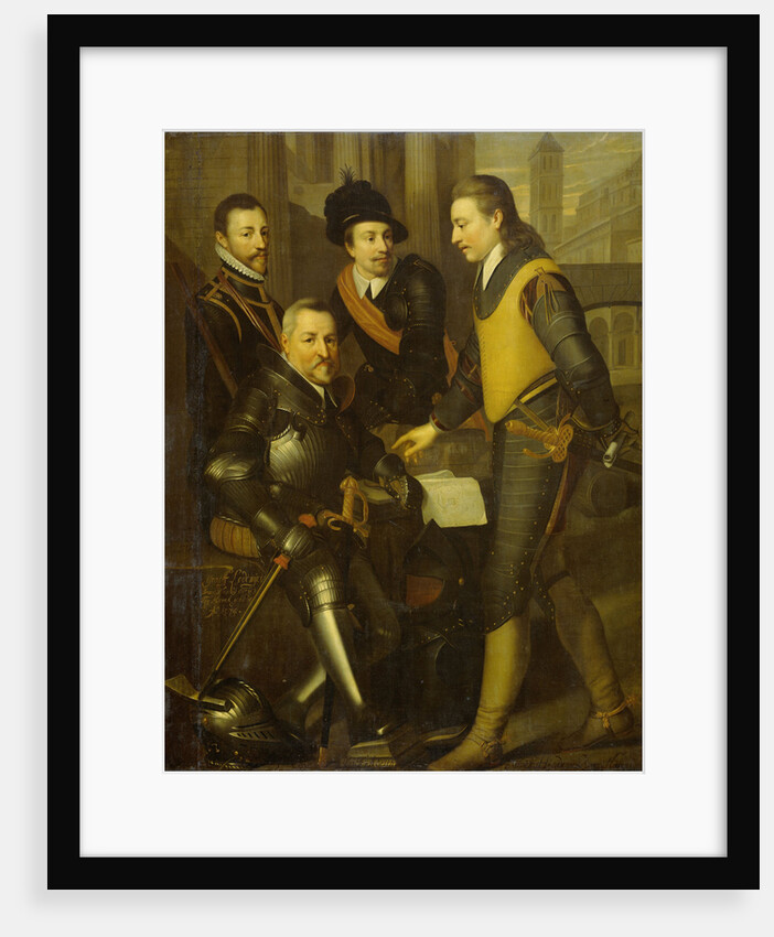 Group Portrait of the four Brothers of William I, Prince of Orange: the Counts of Nassau Jan, Hendrik, Adolf, and Louis by Workshop of Wybrand de Geest