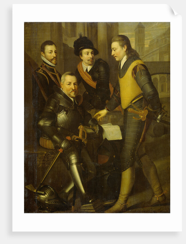 Group Portrait of the four Brothers of William I, Prince of Orange: the Counts of Nassau Jan, Hendrik, Adolf, and Louis by Workshop of Wybrand de Geest