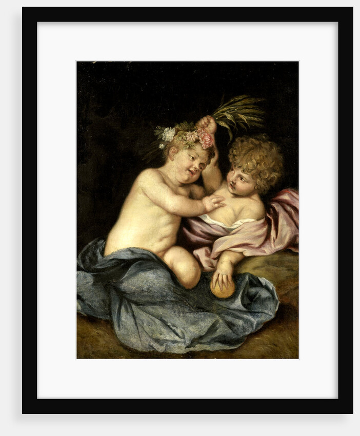 Two Children Playing by Anonymous
