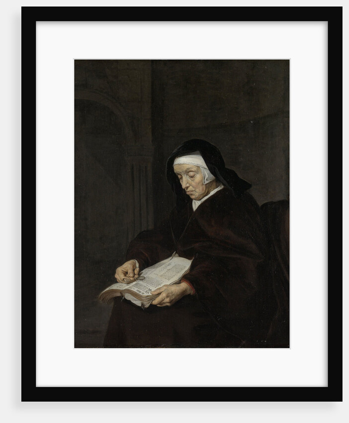 Old Woman Meditating by Gabriël Metsu