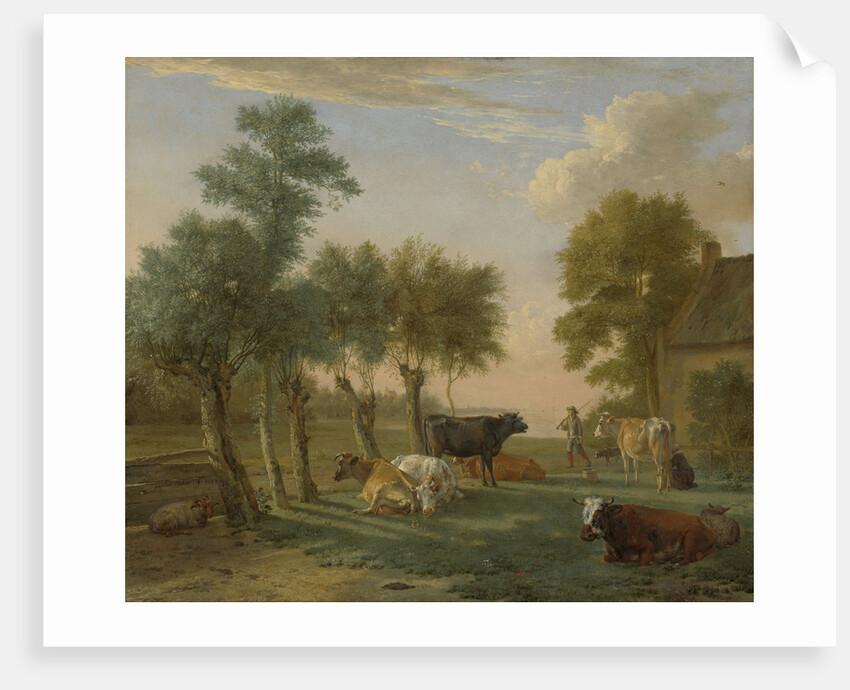 Cows in a Meadow near a Farm by Paulus Potter