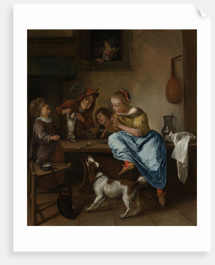 Children Teaching a Cat to Dance, Known as ‘The Dancing Lesson’ by Jan Havicksz. Steen