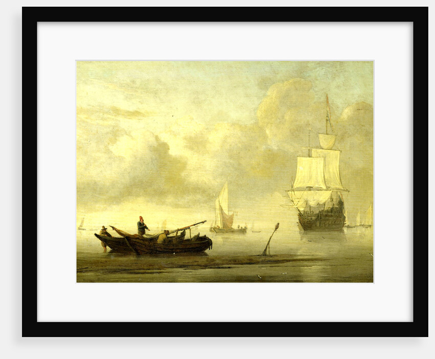 Ships near the Coast during a Calm by Willem van de Velde II