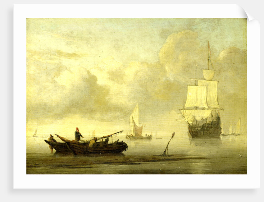 Ships near the Coast during a Calm by Willem van de Velde II