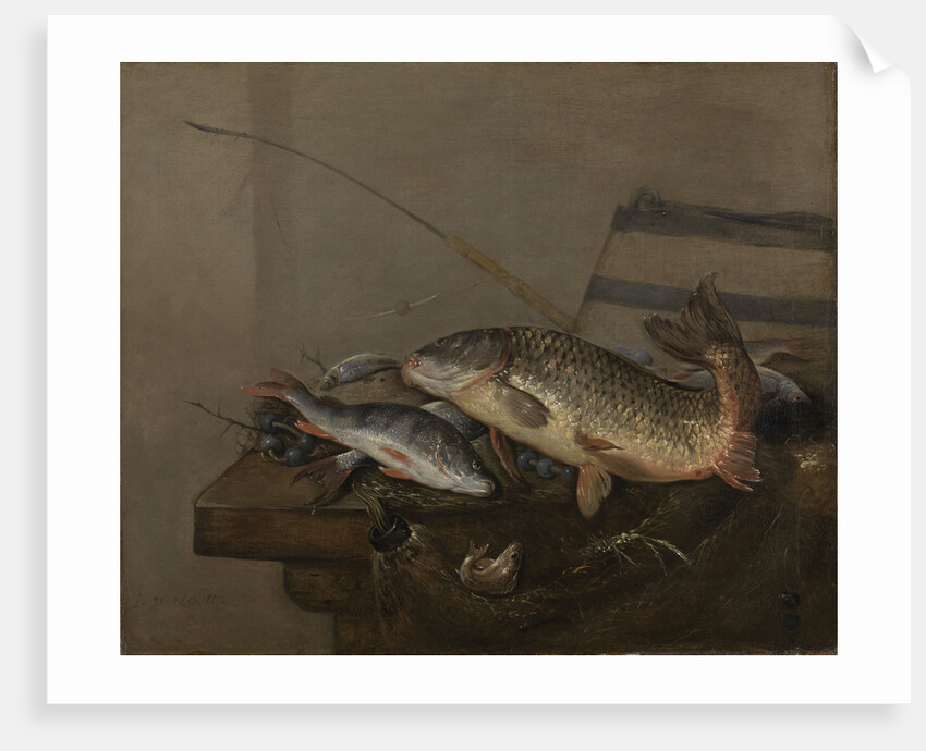 Still life with fish by Pieter van Noort