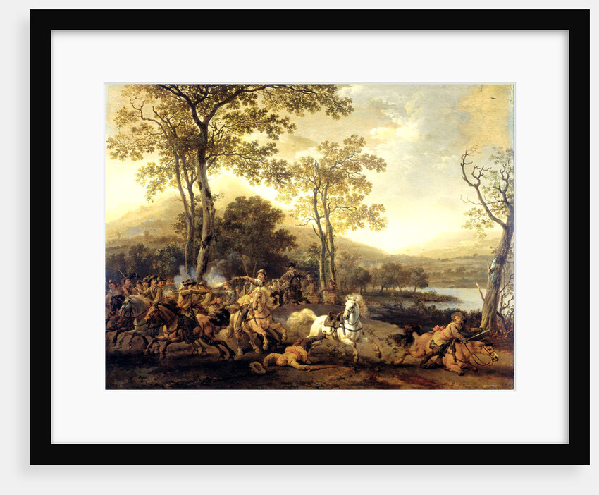 Cavalry Skirmish by Abraham van Calraet