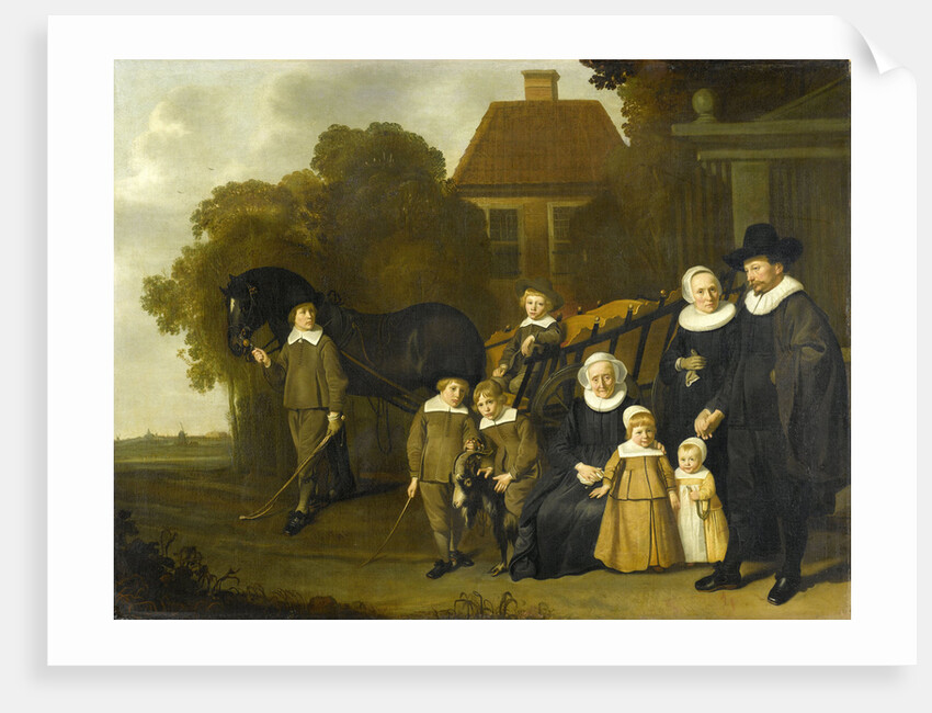 Group Portrait of the Meebeeck Cruywagen Family at the Gate of their Country Home on the Uitweg near Amsterdam by Jacob van Loo