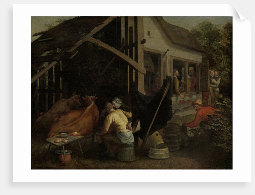 Couples Making Love at a Village Inn by Aert Pietersz.