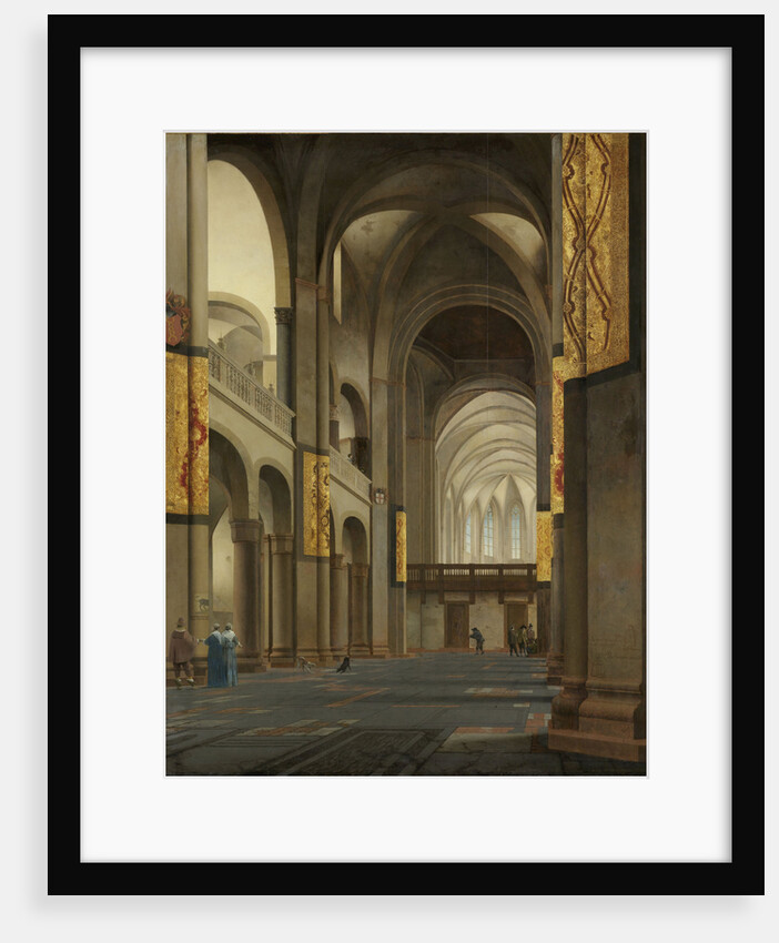 The Nave and Choir of the Mariakerk in Utrecht, The Netherlands by Pieter Jansz. Saenredam