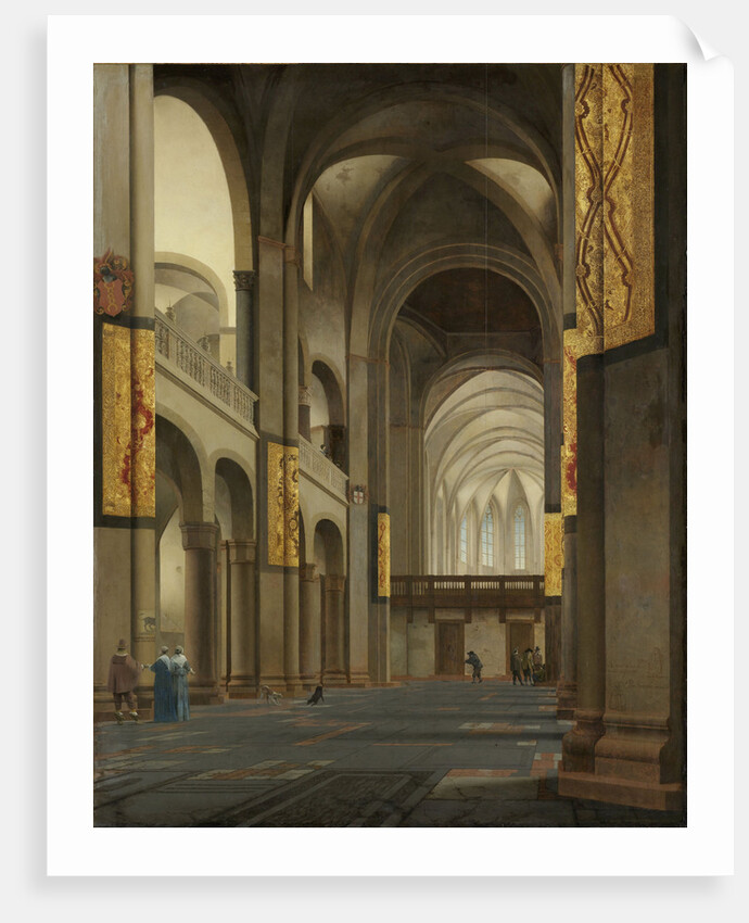 The Nave and Choir of the Mariakerk in Utrecht, The Netherlands by Pieter Jansz. Saenredam