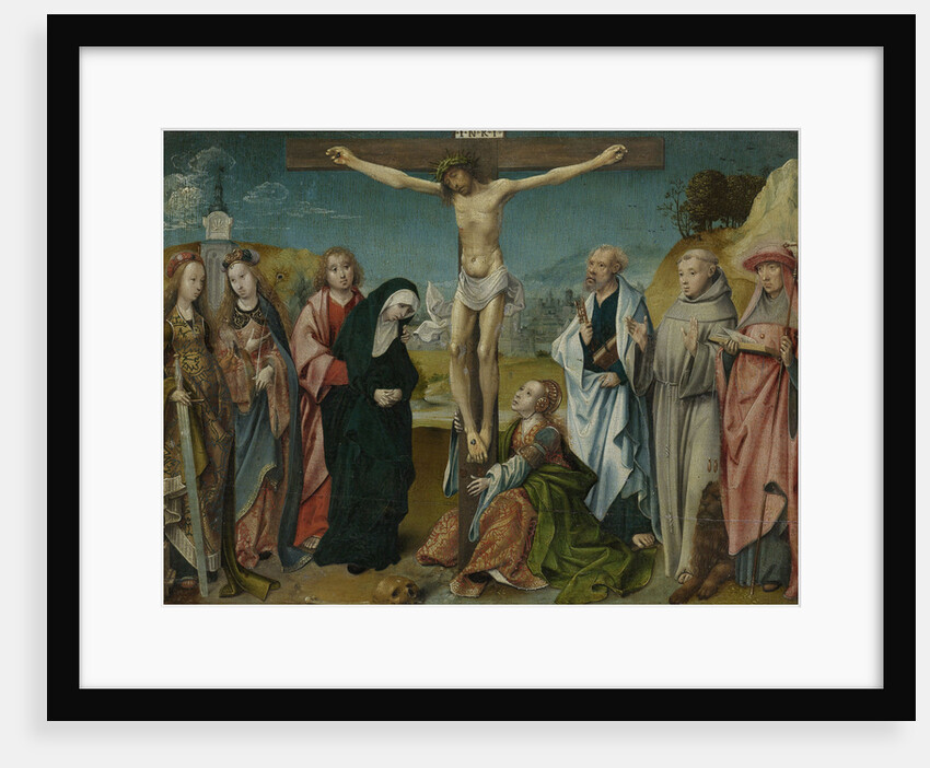 Christ on the Cross with the Virgin, Saint John, Mary Magdalene and Saints Cecilia and Barbara, Francis and Jerome by Cornelis Engebrechtsz