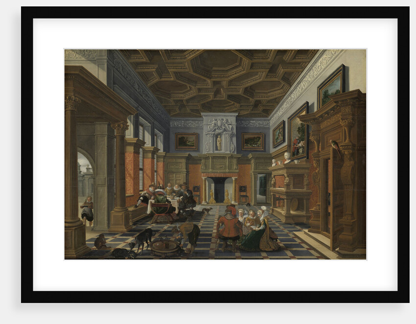 Interior with a Company, Bartholomeus van Bassen by Esaias van de Velde