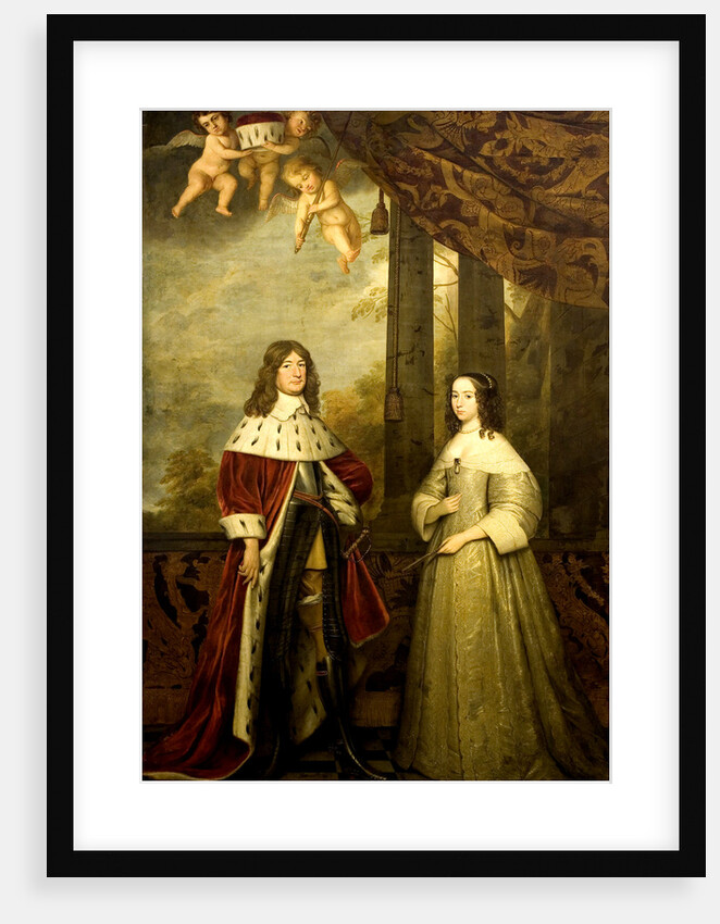 Portrait of Friedrich Wilhelm, Elector of Brandenburg, with his Wife Louise Henrietta, Countess of Nassau by Gerard van Honthorst