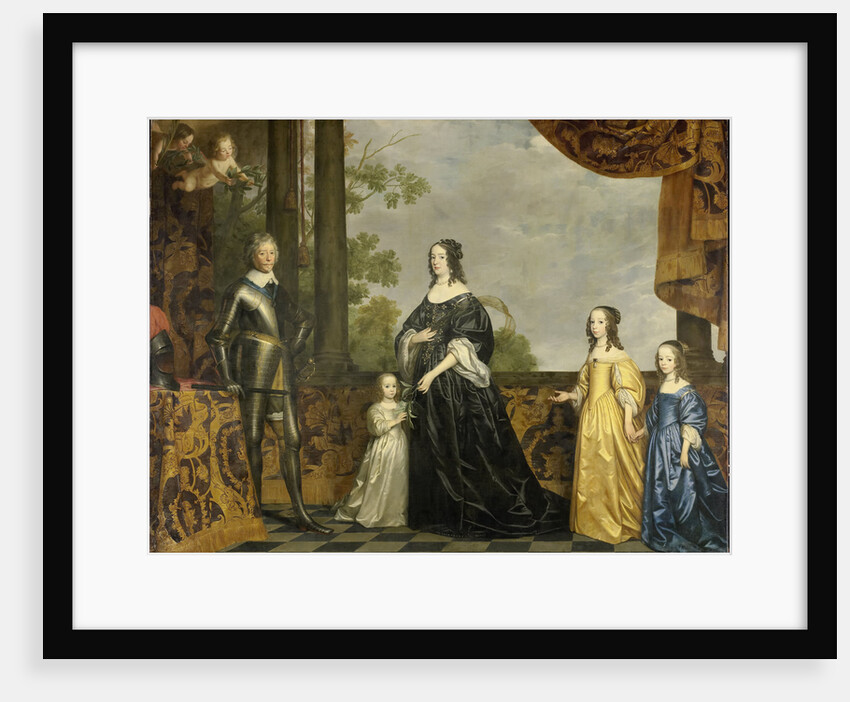 Portrait of Frederick Henry, Prince of Orange, with his Wife Amalia of Solms-Braunfels and their three youngest Daughters Albertina Agnes, Henrietta Catharina, and Maria by Gerard van Honthorst