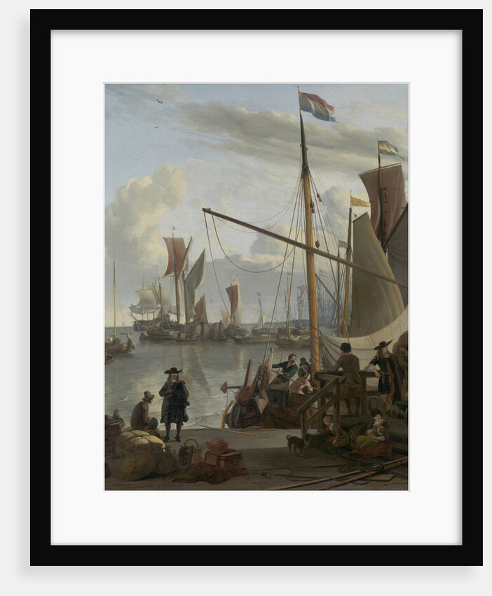 The IJ at Amsterdam, seen from the Mosselsteiger, mussel pier, The Netherlands by Ludolf Bakhuysen