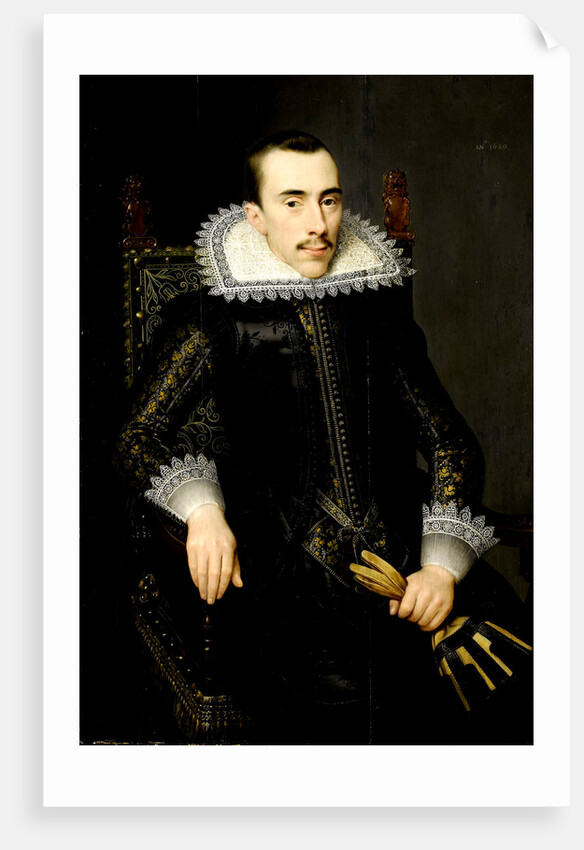 Portrait of a Man, possibly Walterus Fourmenois, A Man from the Boudaen Courten Family by Salomon Mesdach
