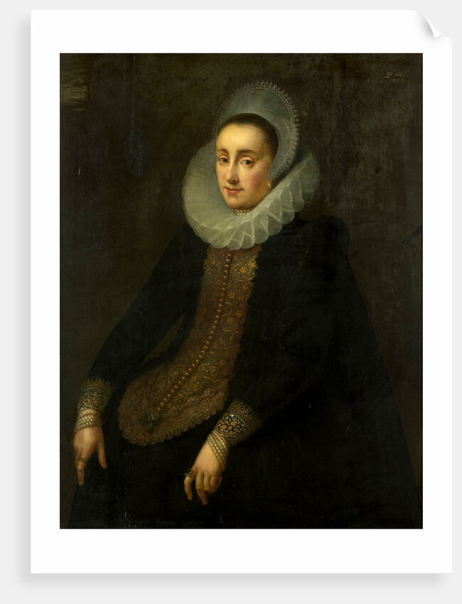 Portrait of Lucretia del Prado, Wife of Jeremias Boudinois by Gortzius Geldorp