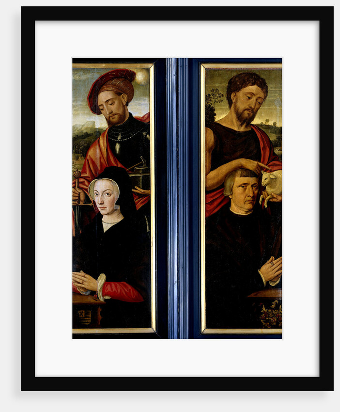 Two Wings of a Triptych with Portraits of Donors with Saints Adrian and John the Baptist by Pieter Pourbus