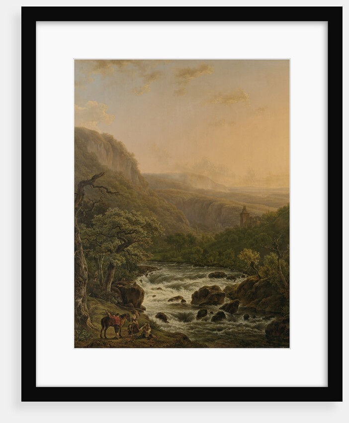River in the Ardennes at Sunset by Henri van Assche