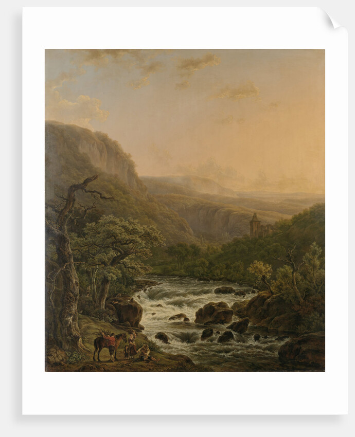 River in the Ardennes at Sunset by Henri van Assche