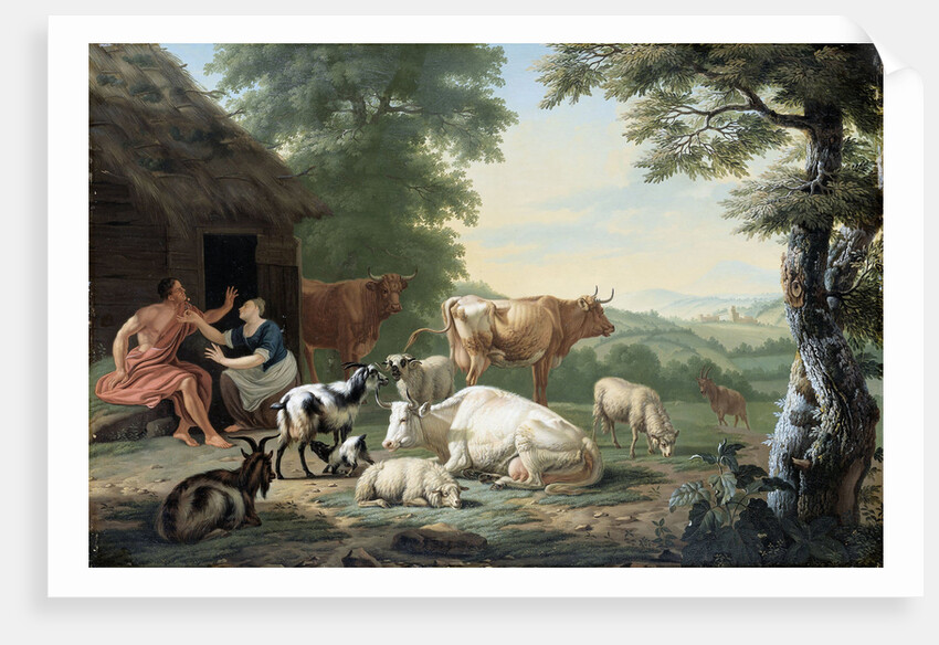 Arcadian Landscape with Shepherds and Animals by Jan van Gool