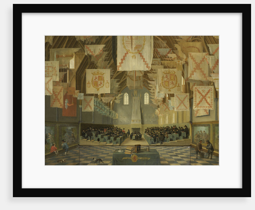 The Ridderzaal of the Binnenhof during the Great Assembly of 1651, The Netherlands, Bartholomeus van Bassen by Anthonie Palamedesz.