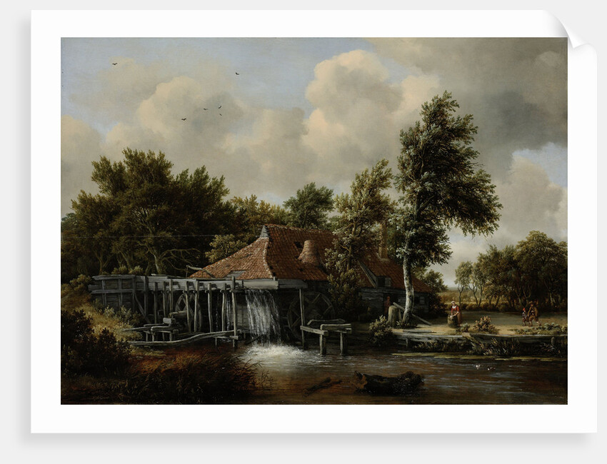 A Watermill by Meindert Hobbema