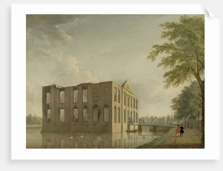 Berckenrode Castle in Heemstede after the Fire, The Netherlands by Jan ten Compe