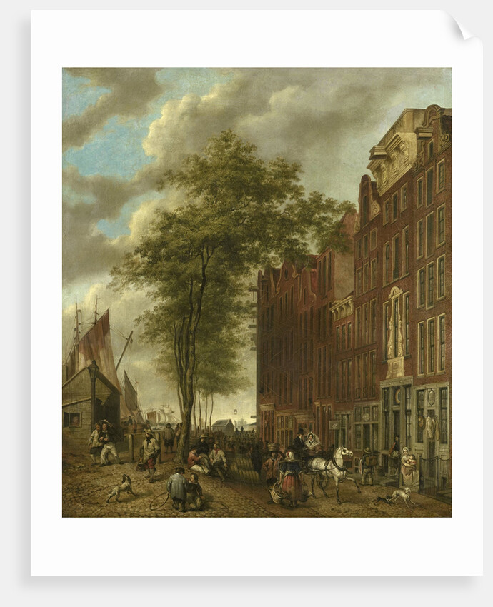 Slijpsteenmarkt, Whetstone Market in Amsterdam, The Netherlands, The Slypsteenen at Amsterdam by Willem Pieter Hoevenaar