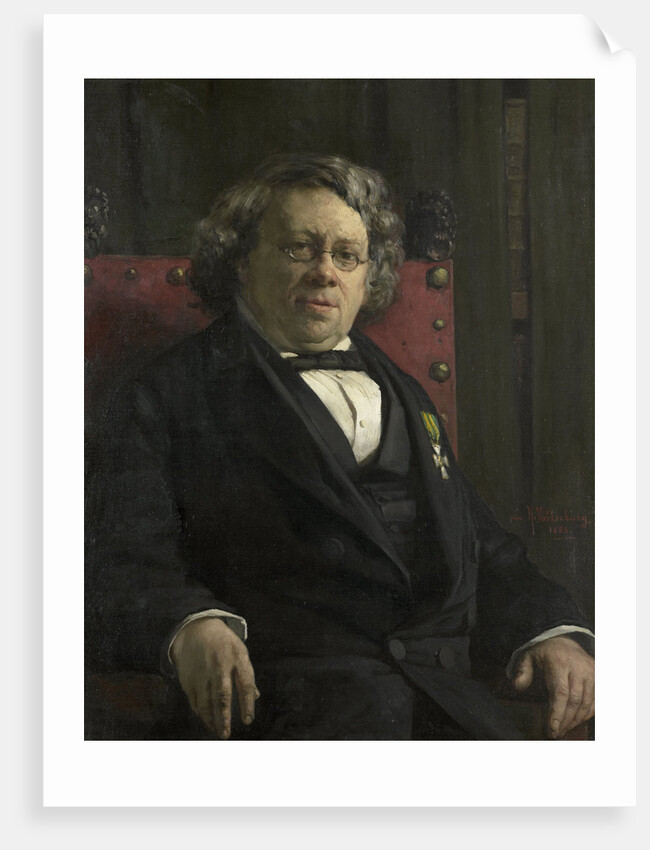 Pieter Harme Witkamp, 1816-92, Historian and geographer by Hendrik Valkenburg