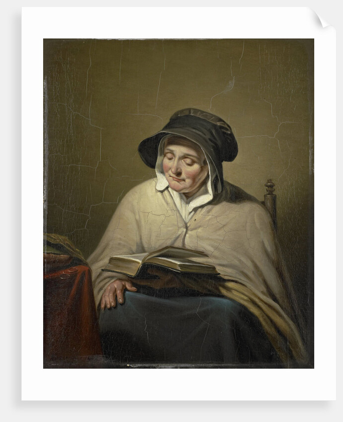 Old Woman Reading by Cornelis Kruseman