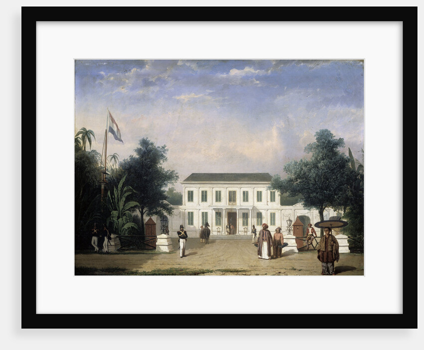 House on the Rijswijk, Batavia, Jalan Veteran Jakarta Indonesia by Ernest Alfred Hardouin